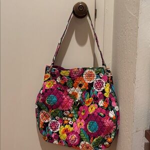 Vera Bradley Va Va Bloom Tote Shoulder Bag Purse Travel School EUC